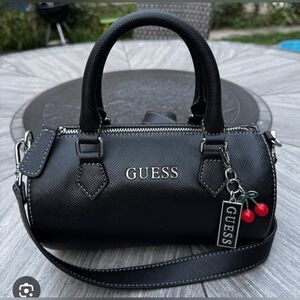 🍒 RARE Guess Cherry Mini Barrel Bag + Cherry Charm 🍒​ NWT